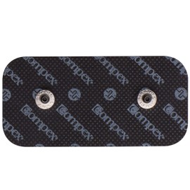 Compex Easy Snap Electrodes 2 x 4 Inch for Edge, Performance, Sport Elite, Wireless Muscle Stimulators - 5 Pack (10 Electrodes) - Black, 5 Count (Pack of 2)