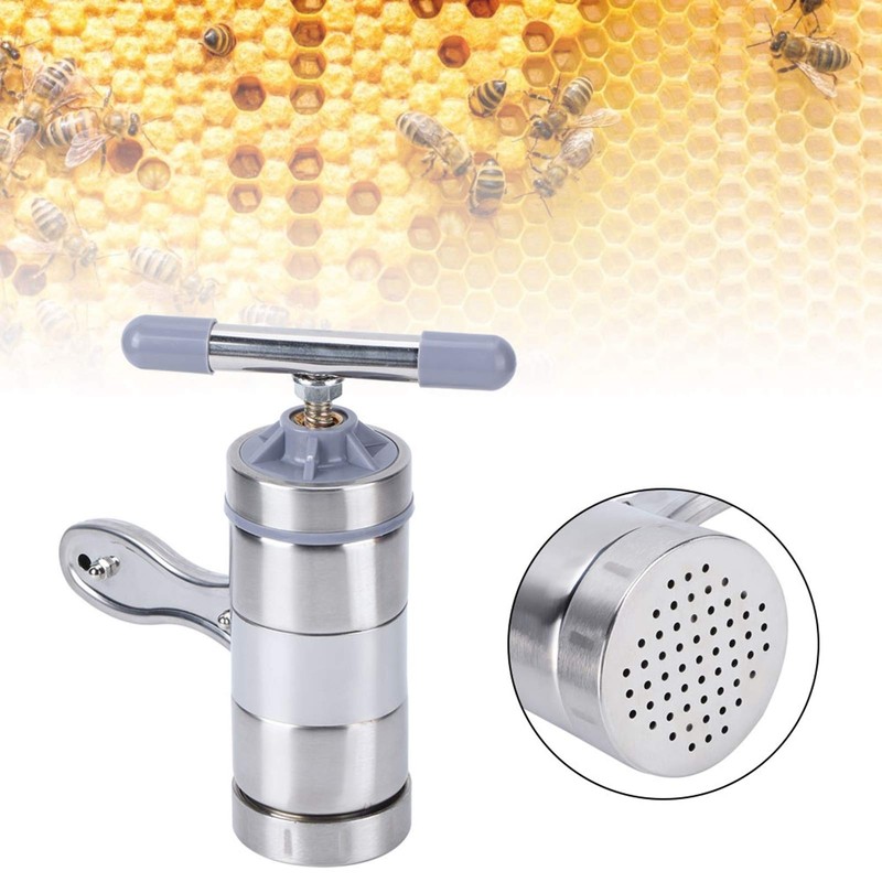 aqxreight Honey Extractor, Portable Mini Stainless Steel Honey Extractor, Manual