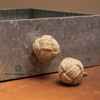 RII 6 Rope Doorknobs Nautical Twisted Decorative Jute, Rustic Rope