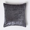 Homescapes Luxury Dark Grey Crushed Velvet Cushion Cover 18 x
