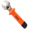 WEIDA 8" Heavy Duty Insulated Electrician Adjustable Wrench Cushion Grip And Nickel-Plated Surface Anti-Rust
