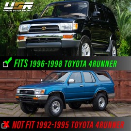 USR DEPO 96-98 4Runner Corner Lights - Front Cornering Parking Turn Signal Lamp Set (Left + Right) Compatible with 1996-1998 Toyota 4 Runner (All Clear Lens, Comes with x2 Amber Bulbs)