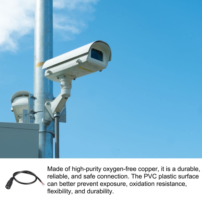 Rebower DC Power Cable - 4.0x1.7mm/3A/Black - 2 Pack -