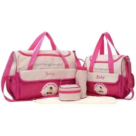 Yooshi Set 5 Bolsas Pañalera Mochila Viaje Moderna Y Cambiador Bebe