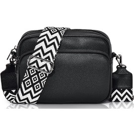 GASSDA Crossbody Bag Women's Small Shoulder Bag Women's PU Leather Handbag Women's Small Bags with Removable Shoulder Strap, black, Fashionable