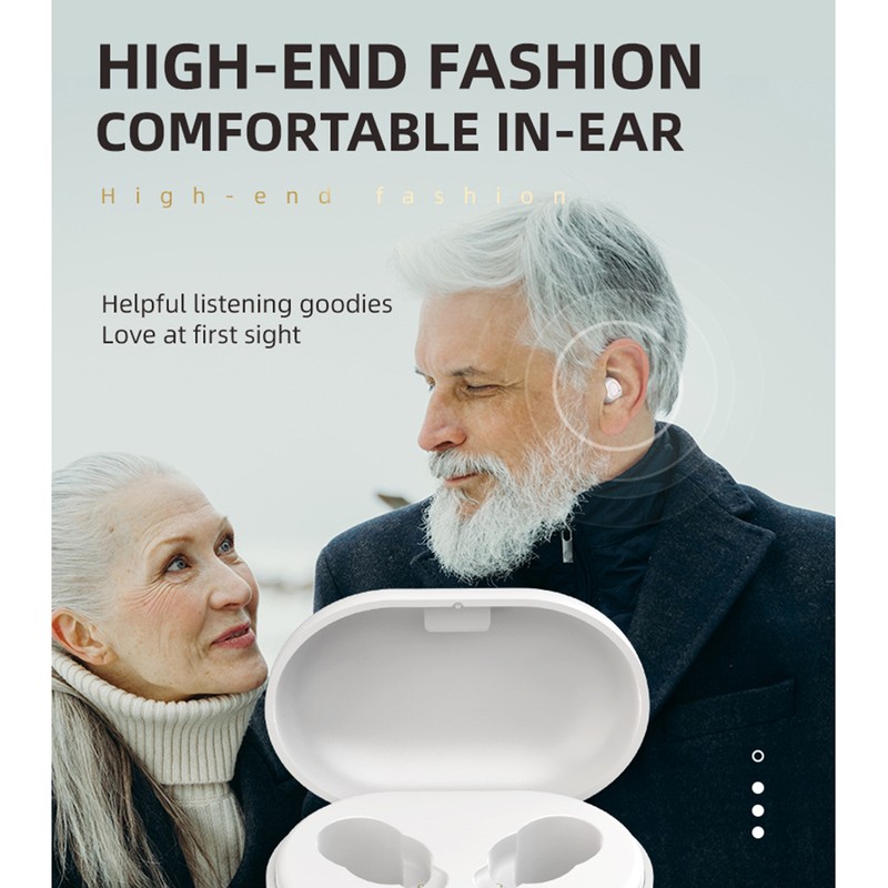 1 Pair Ear Canal Magnetic Charging Hearing Aids Intelligent Noise
