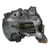 Ebros Gift Steampunk Horned Demon Cyborg Robotic Geared Skull Decorative
