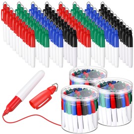 AmazingSpark 120 Pcs Mini Permanent Markers for Nurses Badge Mini Markers with Golf Keychain Clips Golf Ball Point for Office Classroom Supplies (Multicolor)
