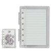 Shaker Notebook, Acrylic Binder, A7, 6-Hole Binder, Mini, Transparent, Cute,