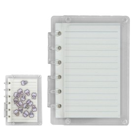 Shaker Notebook, Acrylic Binder, A7, 6-Hole Binder, Mini, Transparent, Cute, Removable, Portable, Office/School/Notebook, DIY, Pushing Goods, Sticker Notebook