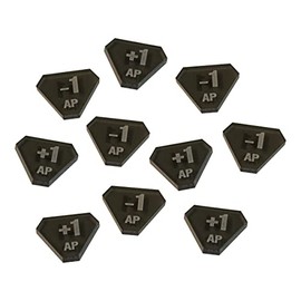 LITKO Action Point Modifier Tokens Compatible with Warhammer: Kill Team 2nd Edition, Translucent Grey (10)