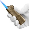 W.SWAN Cigar Lighter Bronze Carving Single Jet Flame Windproof Butane