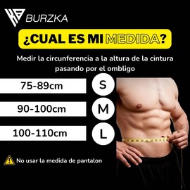 BURZKA Faja Cinturon Levantamiento Crossfit Pesas Gym Soporte Lumbar con Auto Bloqueo (mediana)
