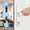 GANZTECH 1 Set White UPVC Aluminum Door Handle, 92mm PZ