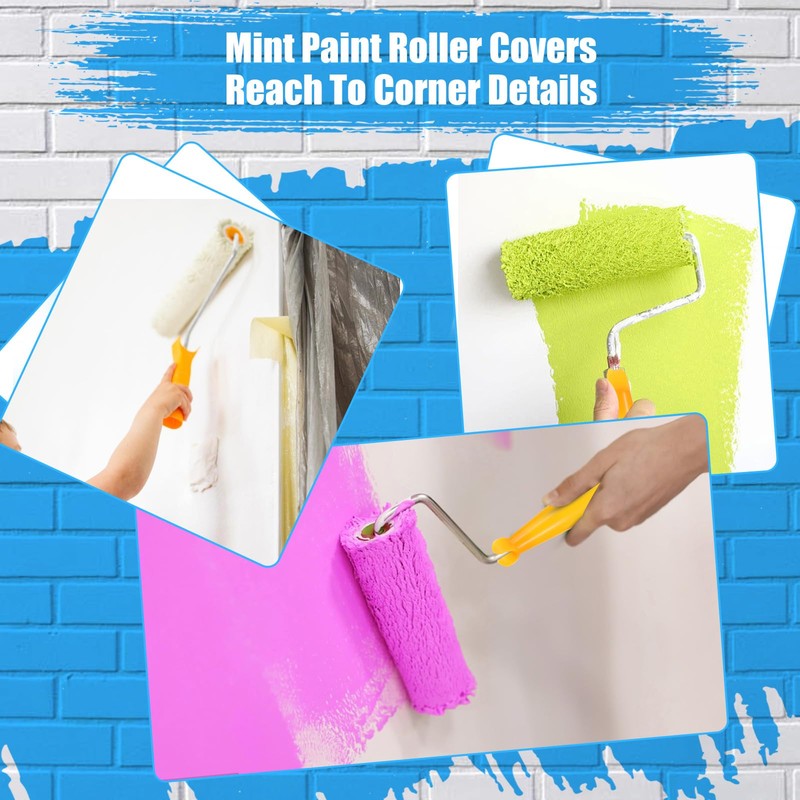 100 Pcs 4 Inch Foam Paint Roller Mini High Density