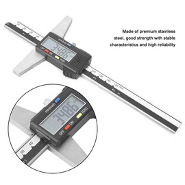 Depth Gauge, High Accuracy Stainless Steel Digital Depth Vernier Caliper Gauge Measuring Tool 0-150mm 0.01mm Digital Calipers for Easy, Direct and Clear Reading
