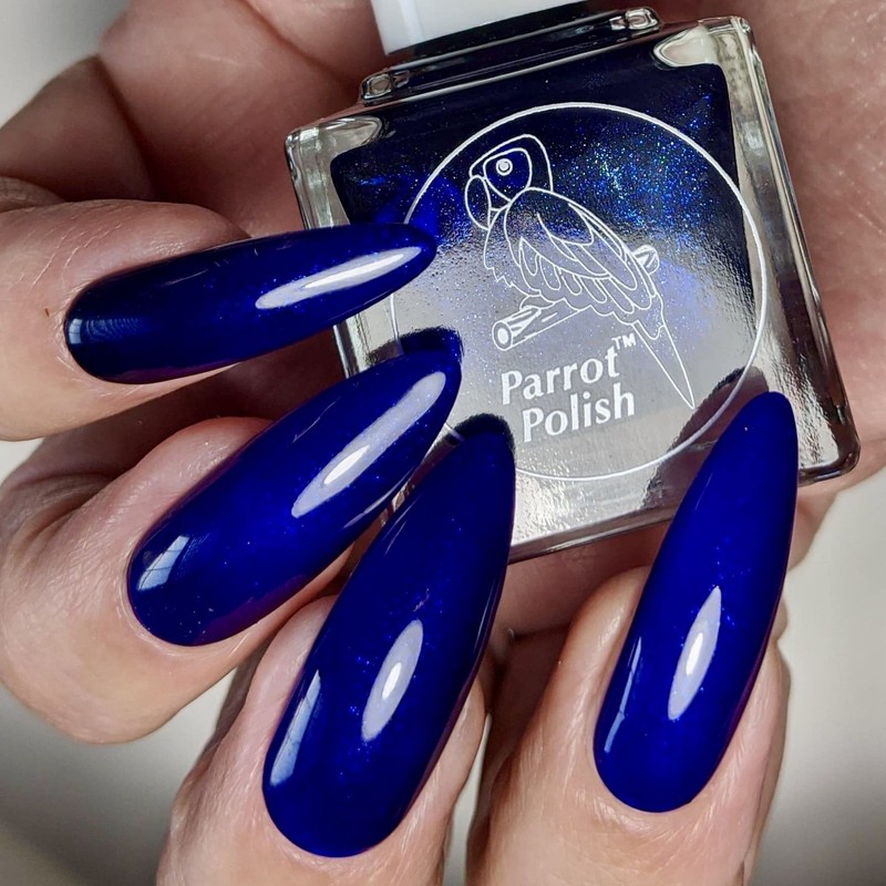 Parrot Polish Blue Whale Neon Nail Polish, Deep Royal Blue