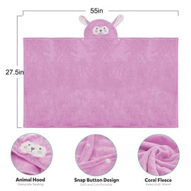 Shengruili Baby Hooded Towel, 70 x 140 cm, Hooded Towel Baby, Super Absorbent Toddler Bath Towels, Bath Towel Set, Bath Towels Hooded Towel, Bath Towel with Hood