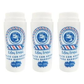 Talco Para Barberia-barbero Eden Fresh 120g (3 Unidades)