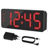 KWANWA Digital Alarm Clock with Large LED Display - Adjustable