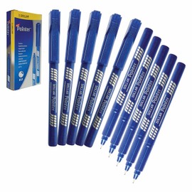 Fineliner Pens, BLUE, Pack of 10, Extra Fine Point (0.3mm), VAI-DTK Fine Line Pens, Fineliners for Draw Sketch Write Pens, iVAIDEX Black Ball Pen