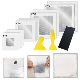Ansoon 12Pack Wall Repair Drywall Repair Patch kit, Self Adhesive Fiberglass 2/4/6/8 Inch Aluminum Wall Fiber Mesh Large Hole Repair Patch Sheetrock Ceiling Dry Wall Fixing Patch