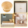 Luomorgo 8 Pcs Natural Wood Dresser Knobs, Round Wooden Cabinet
