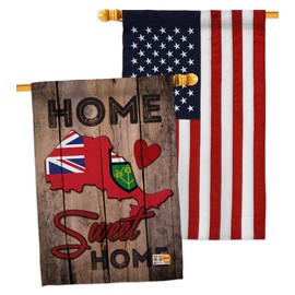 Canada Provinces Ontario Home Sweet House Flags Pack Regional Canadian Territories Region Country Particular Area USA Embroidery Small Decorative Gift Yard Banner Made In 28 X 40