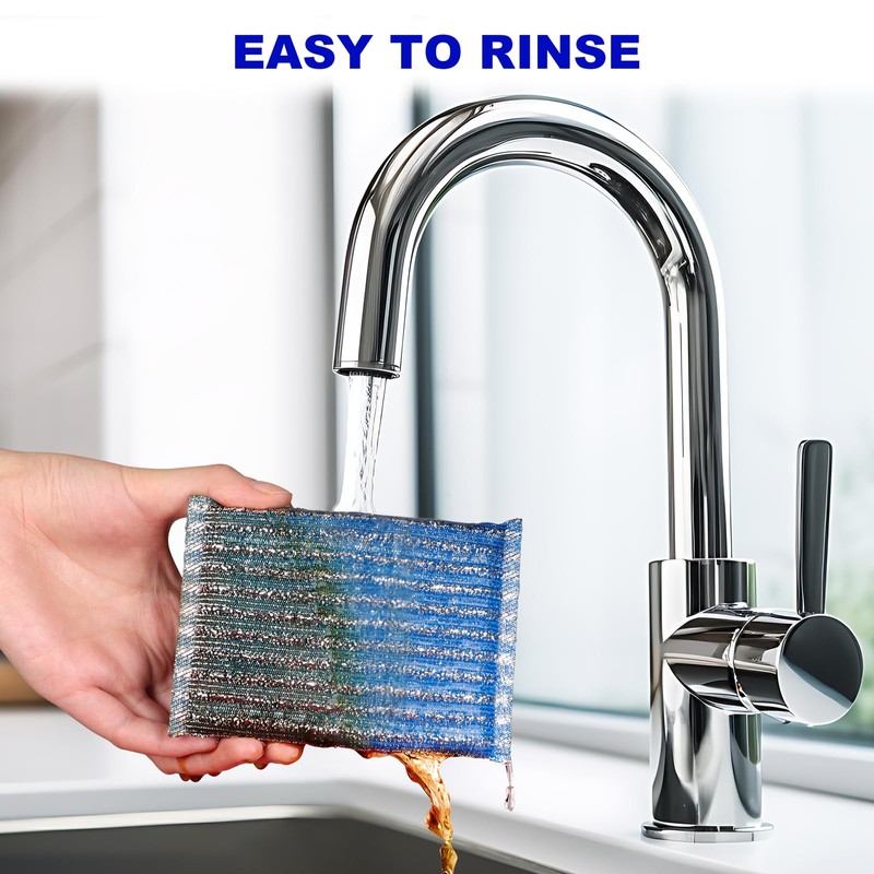 ovwo Premium 12-Pad Sponges Kitchen - Upgraded Dish Sponge, Scrubber,