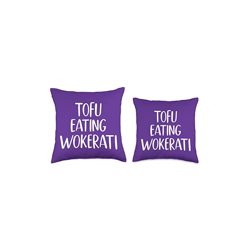 Tofu eating wokerati Throw Pillow