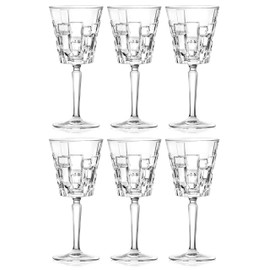 Barski Wine Glass - Goblet - White Wine - Water Glass - Stemmed Glasses - Set of 6 Goblets - Crystal like Glass - 6.8 oz. Beautifully Designed Made in Europe