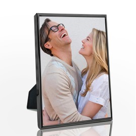 DECANIT 3.5x5 Picture Frame Metal,Thin Profile Photo Frame 3.5 by 5 Inch, Display for Wall Mounting or Tabletop Pack of 2,Black
