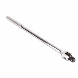 ViaGasaFamido Breaker Bar 1/2 Inch Drive 15" Length Rotating Head Extension Breaker Bar Flex Handle 180 Degree Flexible Extended Movable Socket Wrench Handle