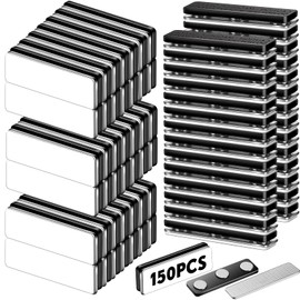 Macarrie 150 Packs Magnetic Name Tags Reusable Magnetic Name Badge Holder Metal ID Tag Magnet Backing with 3 Magnet Pins for Work and More