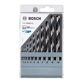 Bosch Professional Professional 2608577348 Metal Twist Drill HSS-Set 10-Piece PointTeQ in Cassette, 1-10 mm