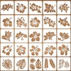 HOWAF 25pcs Hibiscus Stencils Hawaii Flower Drawing Templates for Tropical