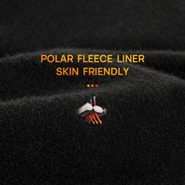 ILM Fleece Winter Motorcycle Balaclava Face Mask for Ski Snowboard Men Women Black