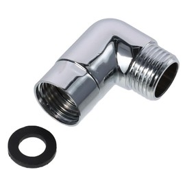 iuniq 90 Degree Shower Head Elbow Adapter Durable Sliver Shower Arm Extension Connector
