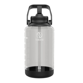 Takeya 64oz Water Bottle with Time Marker Leak Proof BPA Free Eastman Tritan Plastic