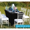 6ft Stretch Black Spandex Table Cloth for Standard Folding Tables
