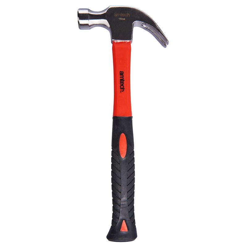 Amtech A0250 16oz (450g) Claw Hammer with fibreglass Shaft