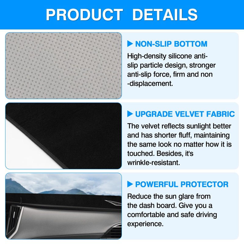 Autorder Dashboard Cover Mat for 2020 2021 2022 2023 2024