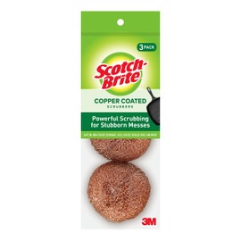 Scotch-Brite Copper Coated Scrubbing Scour Pads, 3 Scouring Scrubber Pads