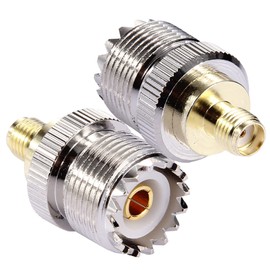 SMA to UHF Adapter, tunghey 2Pack Ham Radio Adapter SMA Female to UHF SO239 Female Adapter RF Connectors for CB Radio,Ham Radio Antenna,Walkie Talkie,Amateur Radio