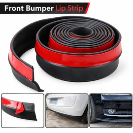 Universal Rubber Front Bumper Lip for Car Exterior Protection – 60mm Wide, 2.5m Black Spoiler Trim for Daily Driving