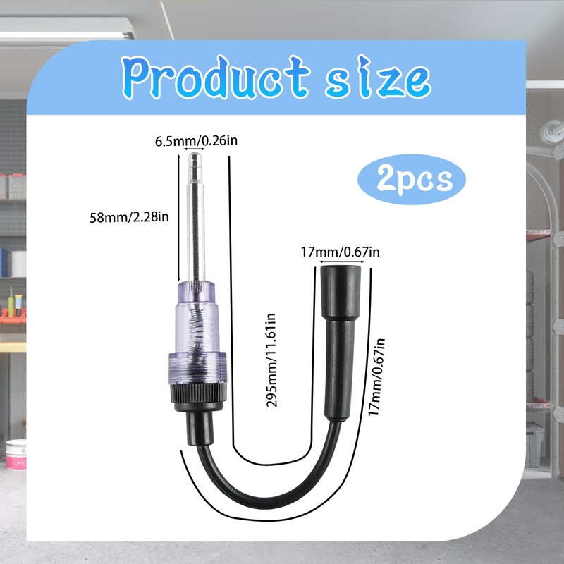 2-Piece Set Spark Plug Tester, Ignition Spark Tester, Engine Diagnostic