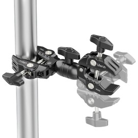 ULANZI Double Super Clamp Vise, Black Metal Clamp for Pipes, Poles & Surfaces up to 5.8 cm, 1.5 kg Load Capacity, 360 Degree Rotation, Includes ULANZI 2870, 2 Year Warranty