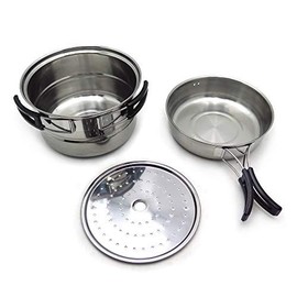HTTMT - Outdoor Campling Portable Outdoor Cookware Camping Hiking Picnic Cooking Bowl Pan Pot Set [P/N: ET-COOK001-SR]
