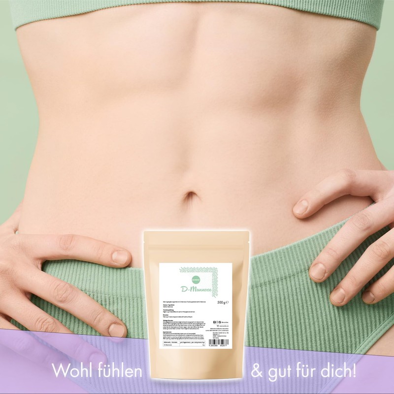 Reines D-Mannose Pulver 500 g mit Messlöffel - 250 Tage