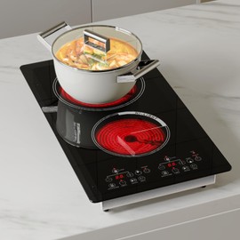 Argyolas 2000W 12 inch two burner Electric cooktop stove top burner estufa eléctrica de mesa portable cooktop electric burner parrilla eléctrica para cocinar portable electric burners for cooking